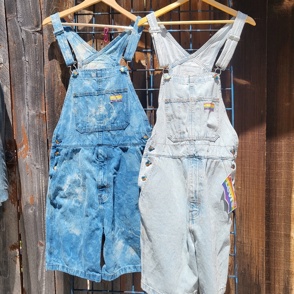 NWT LGBT Levi overalls shorts